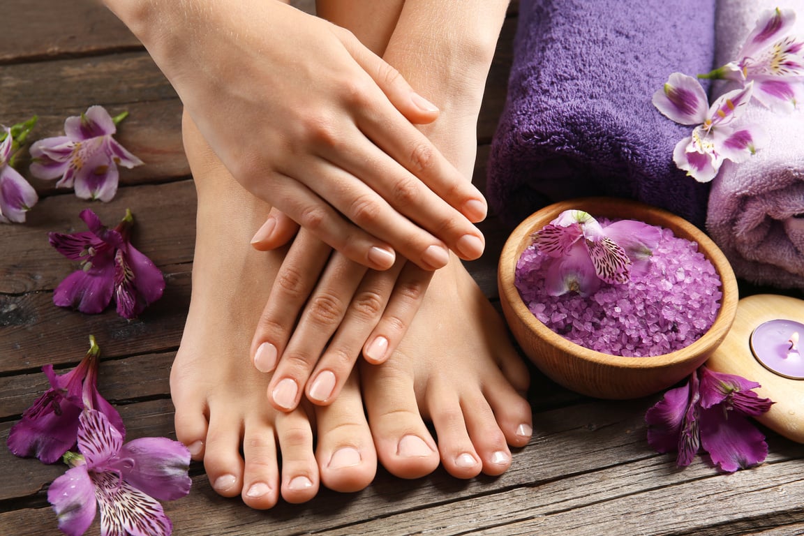 Female Feet at Spa Pedicure